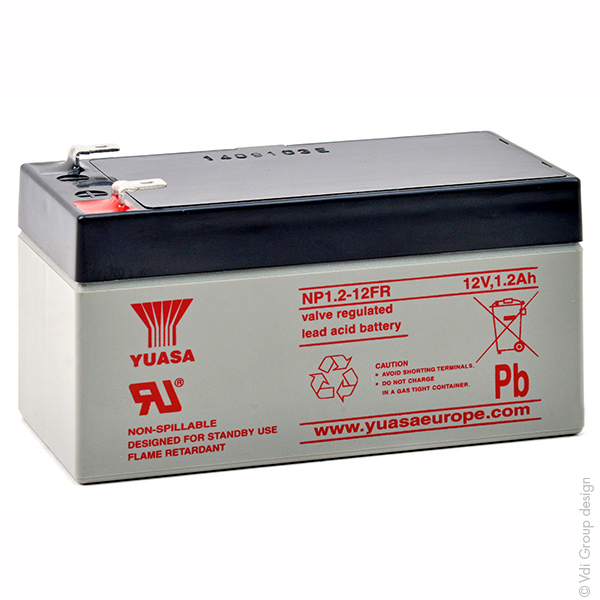 Batterie(s) Batterie plomb AGM YUASA NP1.2-12FR 12V 1.2Ah F4.8