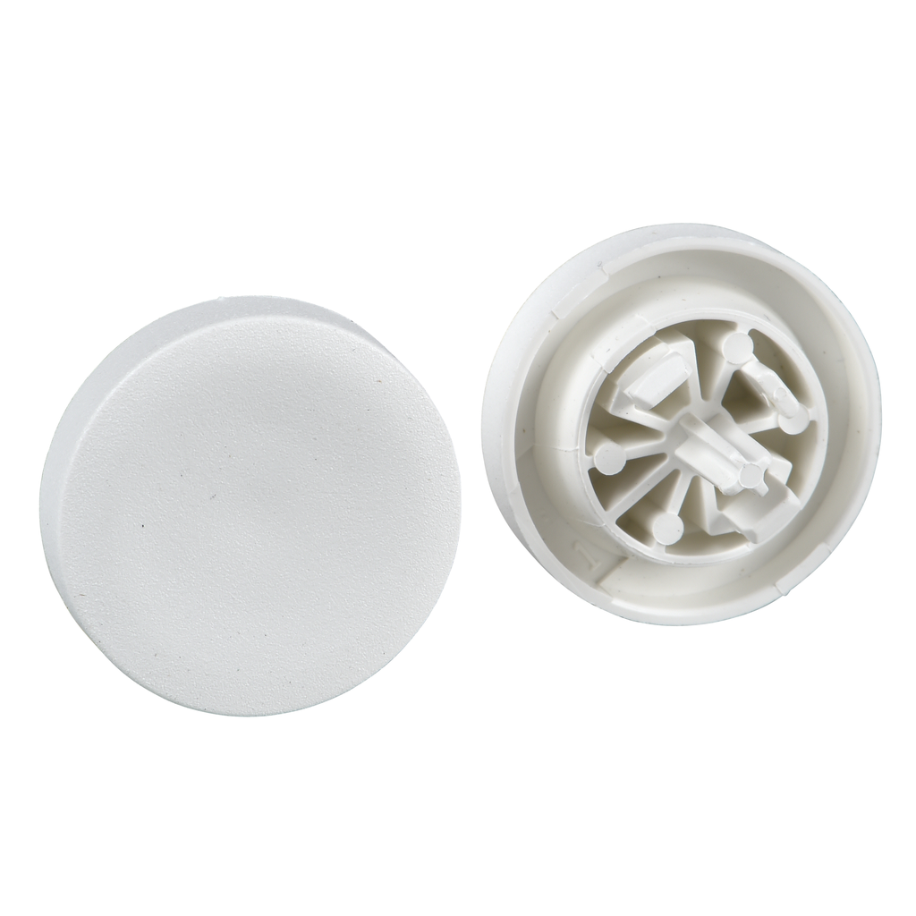 Harmony cabochon lisse - blanc pour poussoir rond Ø22