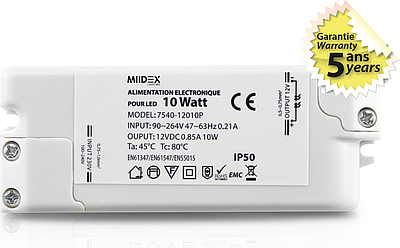 ALIM 12V DC 0.85A 10W IP50 5ANS
