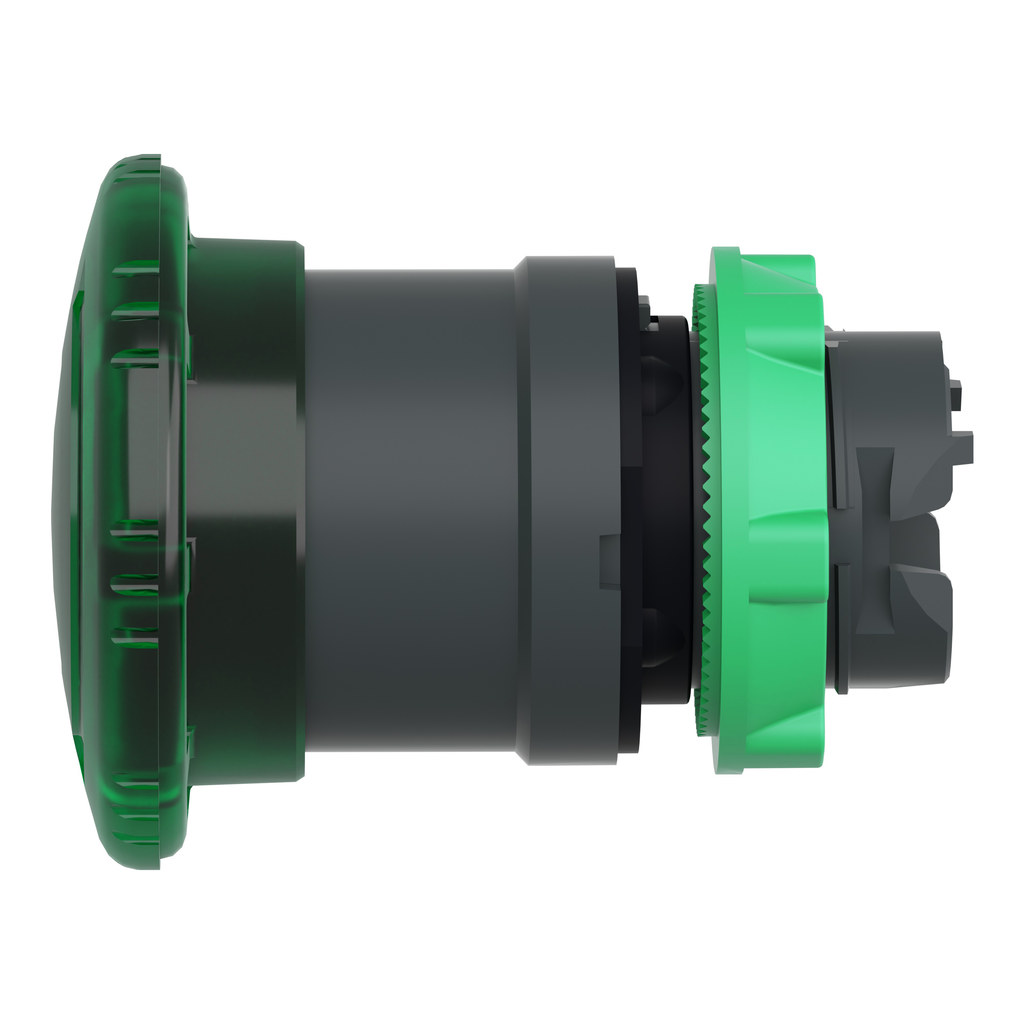 Harmony XB5 - tête bouton coup de poing lumin DEL - Ø40 - pousser tourn - vert