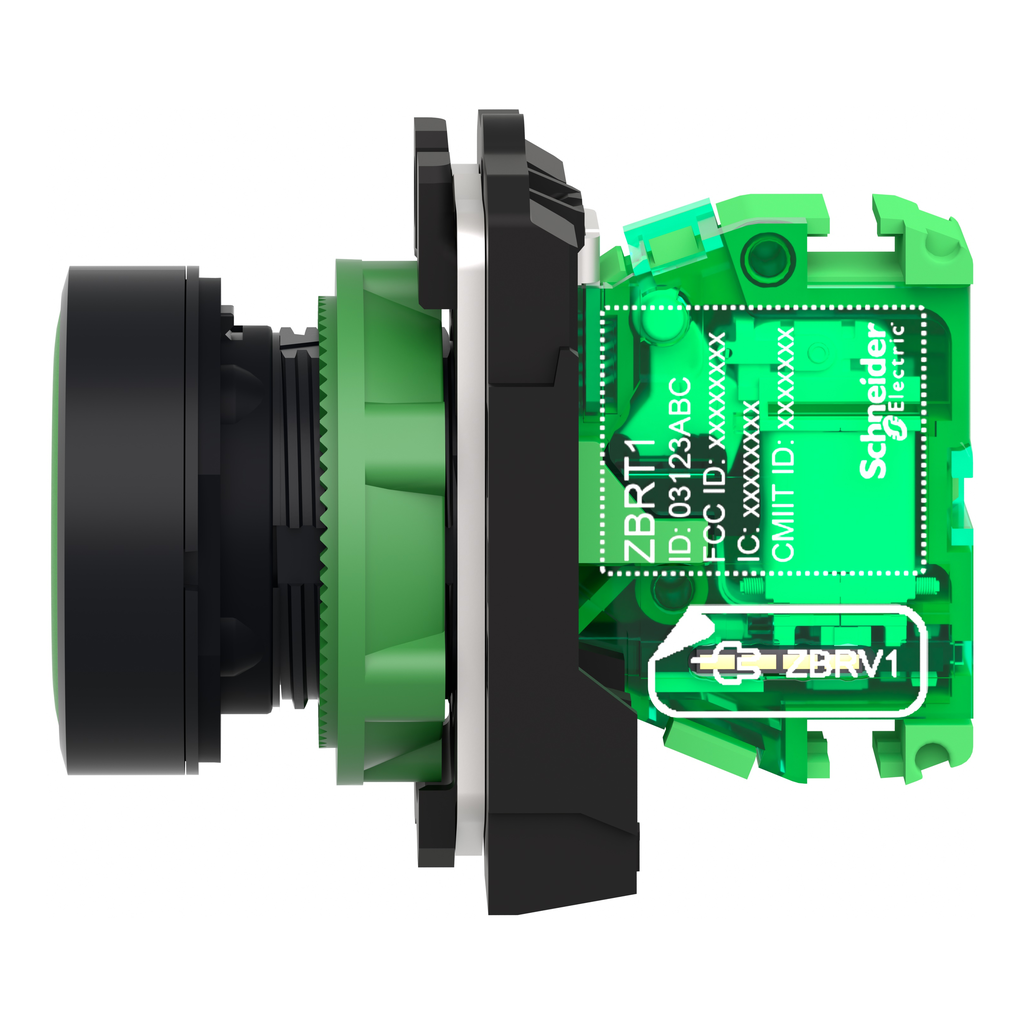 Harmony émetteur sans pile & sans fil avec tête plastique Ø22 mm capsule verte
