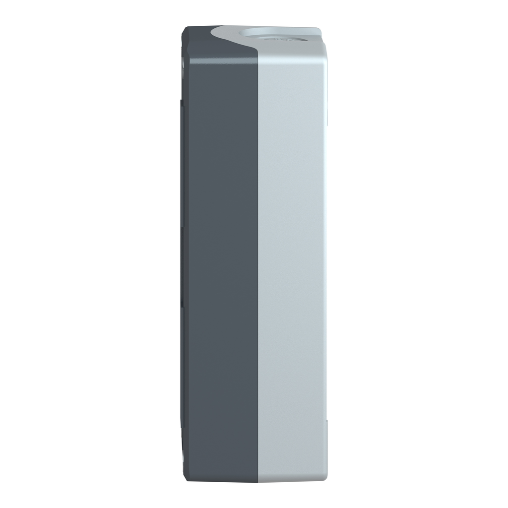 Harmony XAL - boite 4 trous Ø22 - couv gris foncé - fond gris clair - UL/CSA