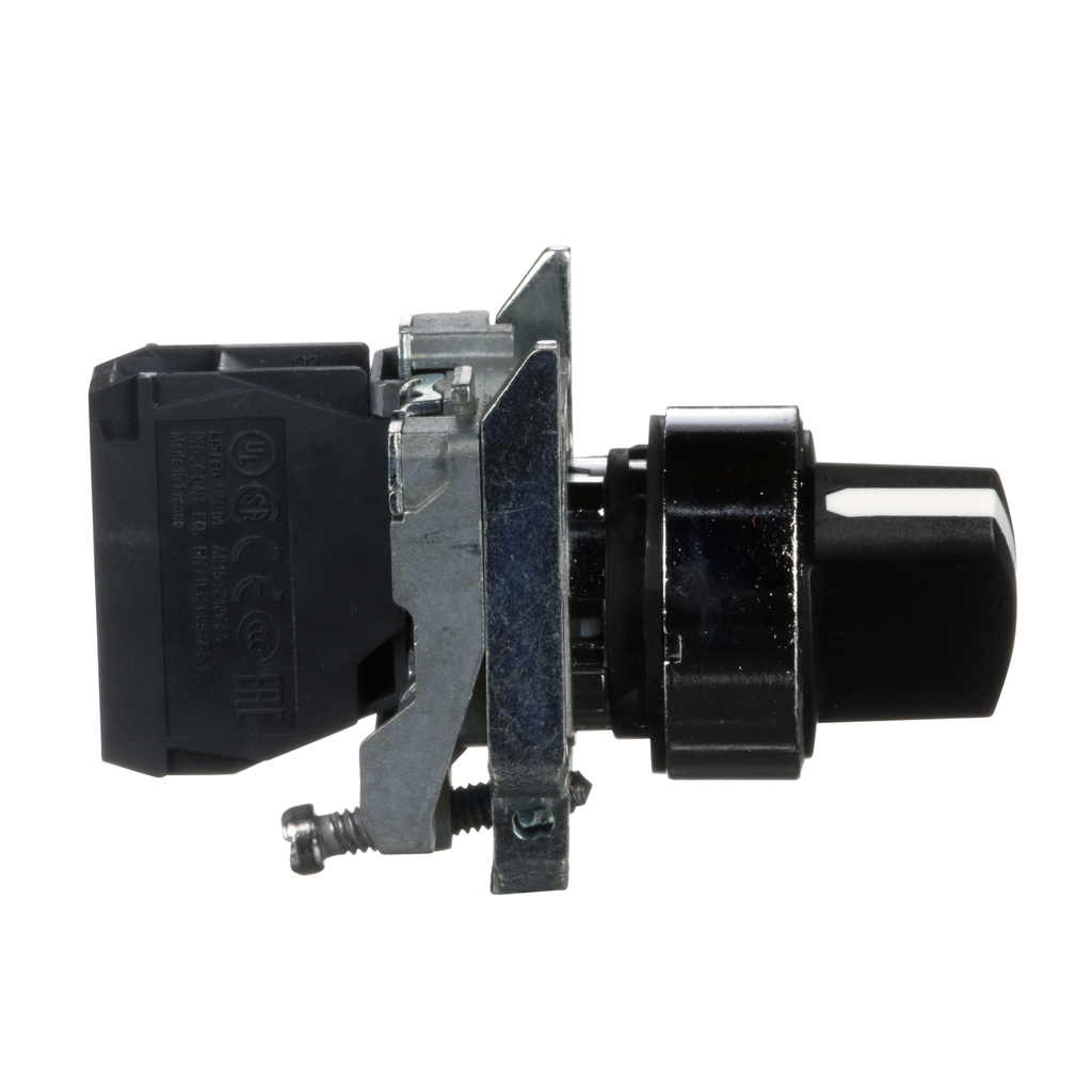 Harmony XB4 - bouton tournant manette - Ø22 - 2 pos fix - noir - 1F - vis étrier