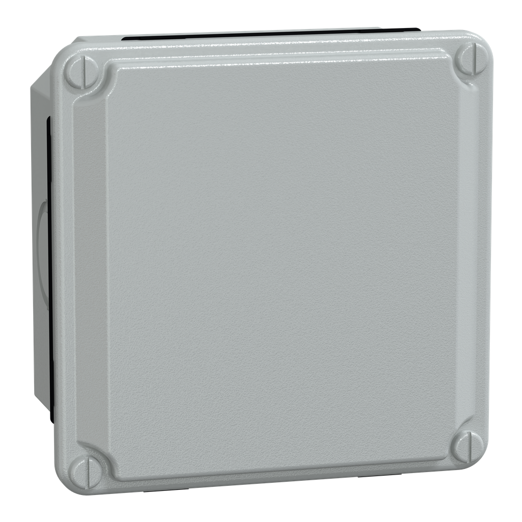 PanelSeT SDB - boîte acier - couvercle bas - avec prédécoupage - 105x105x49mm
