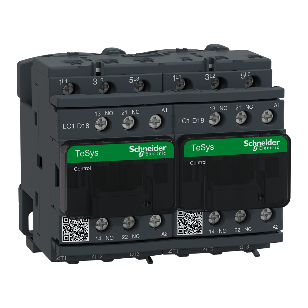 TeSys LC2D - contacteur inverseur - 3P - AC-3 440V - 18A - bobine 120Vca