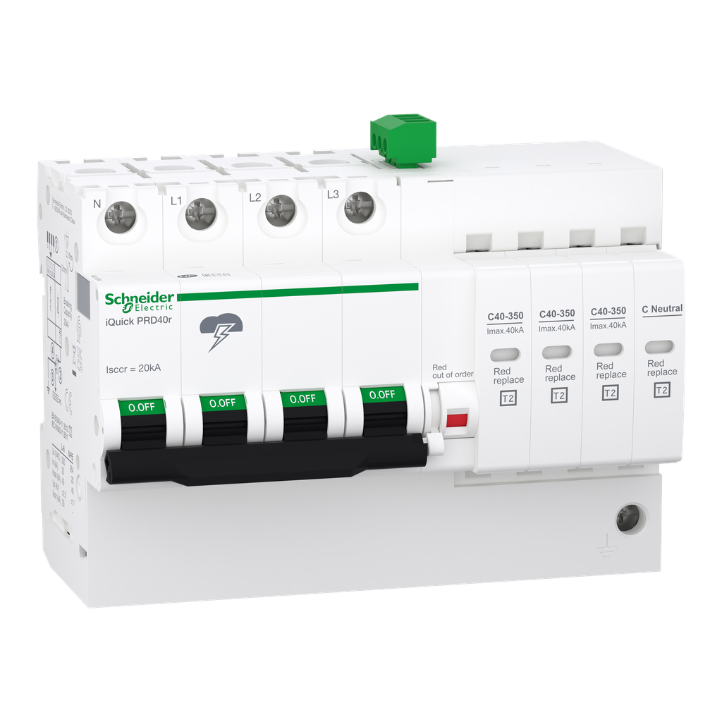 Acti9 - Parafoudre  iQuick PRD40r - 3P+N avec report de signalisation