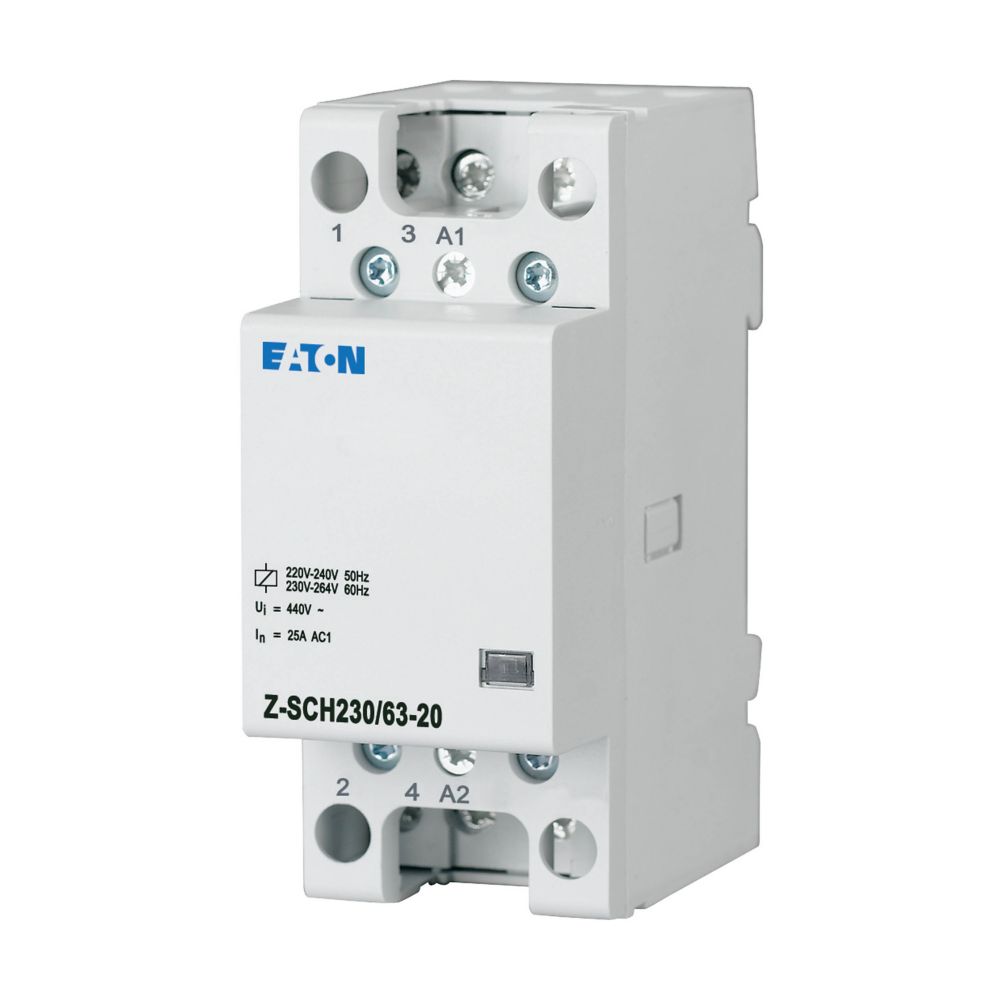 Contacteur modulaire, 230VAC/50Hz, 2 s, 63A, 3PE