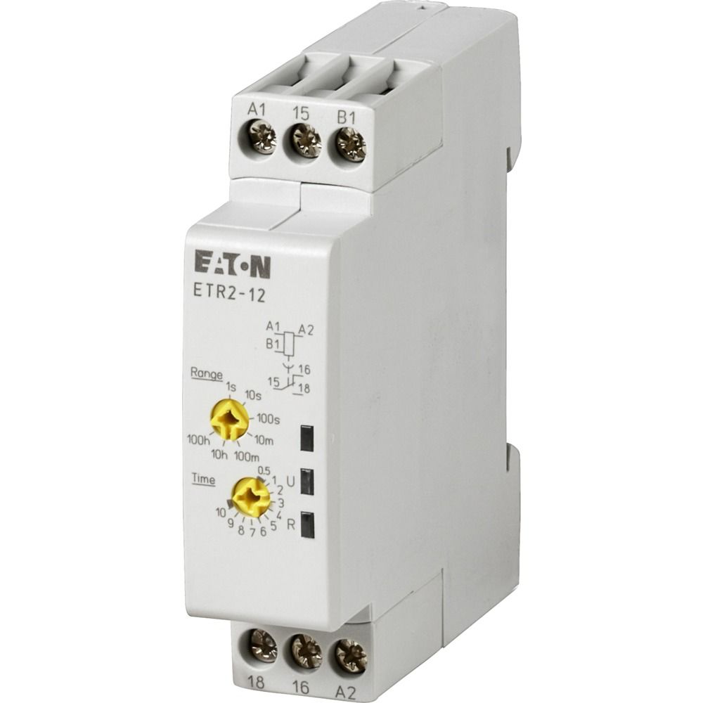 Relais temporisé, 0,05s-100h, 24-240V50/60Hz, 24-48VDC, 1W, retardé à la chute
