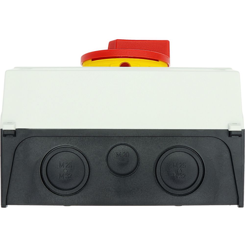 Inter général, +coffret, 3p, 63A, poignée rouge-jaune, verrouillable