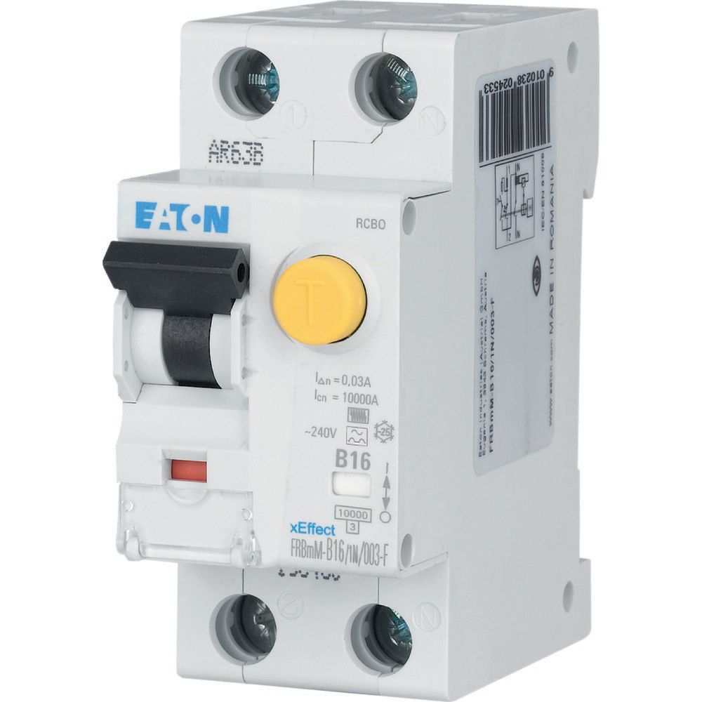 Disjoncteur différentiel FRBm6, 30mA, courbe C, 1P+N, type F