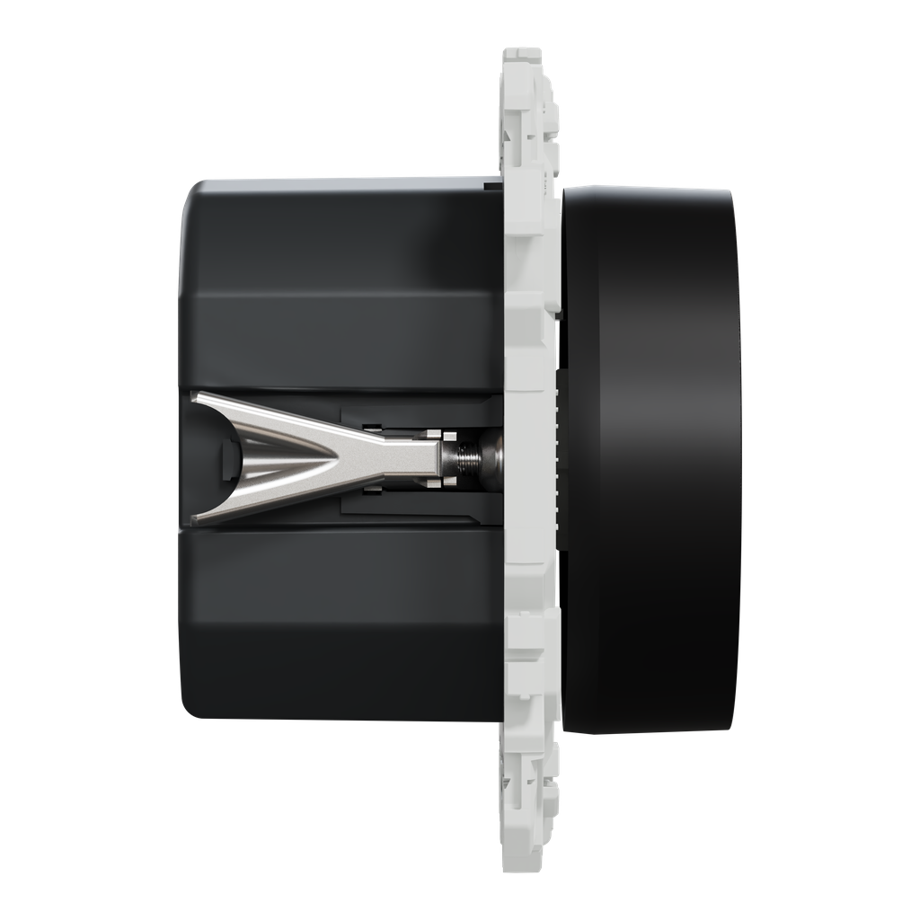 Odace - variateur de lumière universel 2 ou 3 fils - rotatif - noir onyx