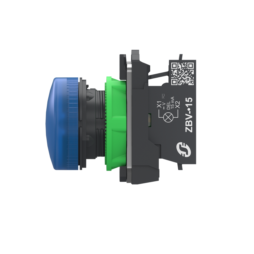Harmony XB5 - voyant lumineux DEL - Ø22 - bleu - 24V - Push In