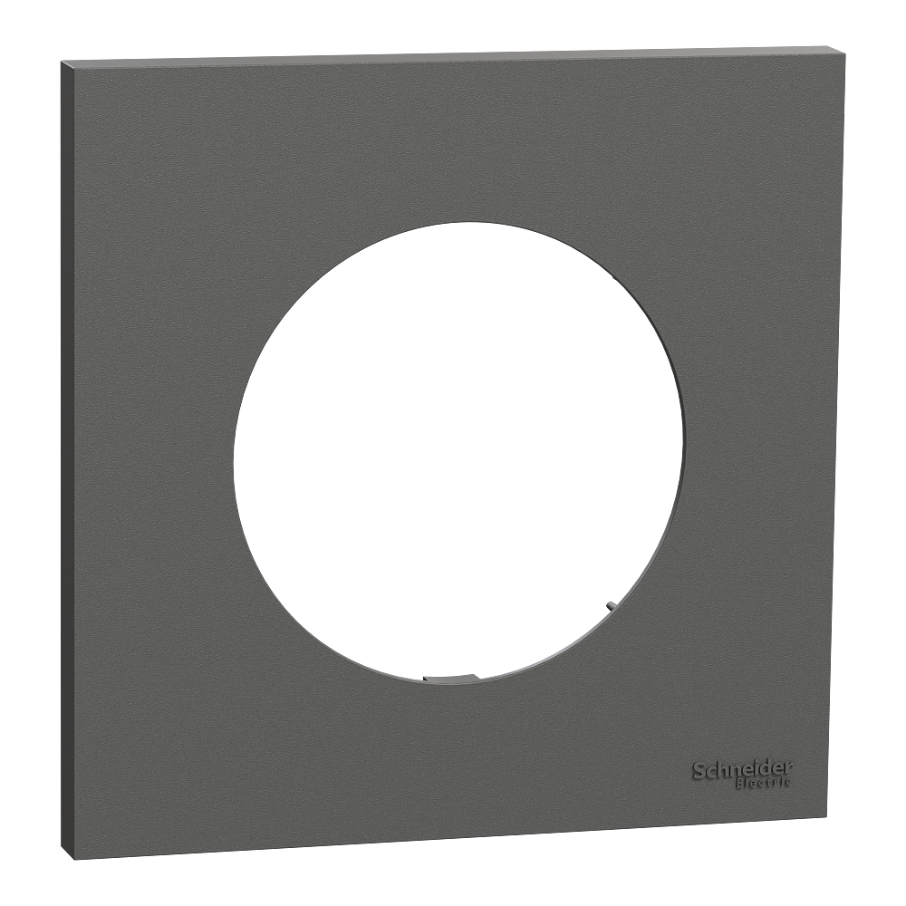 Odace - plaque de finition 1 poste - couleur Gris basalte