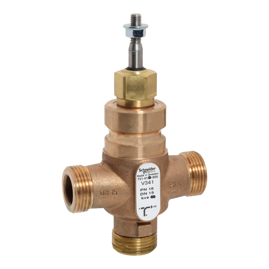 Vanne 3 voies bronze filetée PN16 DN15 Kv2,5