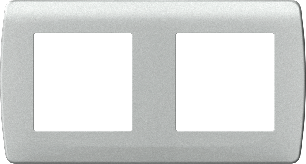 "Plaque ""silver"" 2 postes"