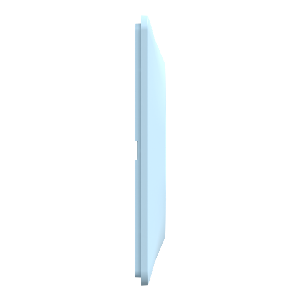 Ovalis - Plaque de finition - 3 postes Horizontal - entraxe 71mm - Bleu Azurin