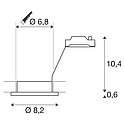 DOLIX OUT GU10 ROND, encastré, blanc, max 35W