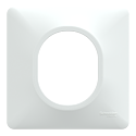 Ovalis - Plaque de finition - 1 poste Blanc