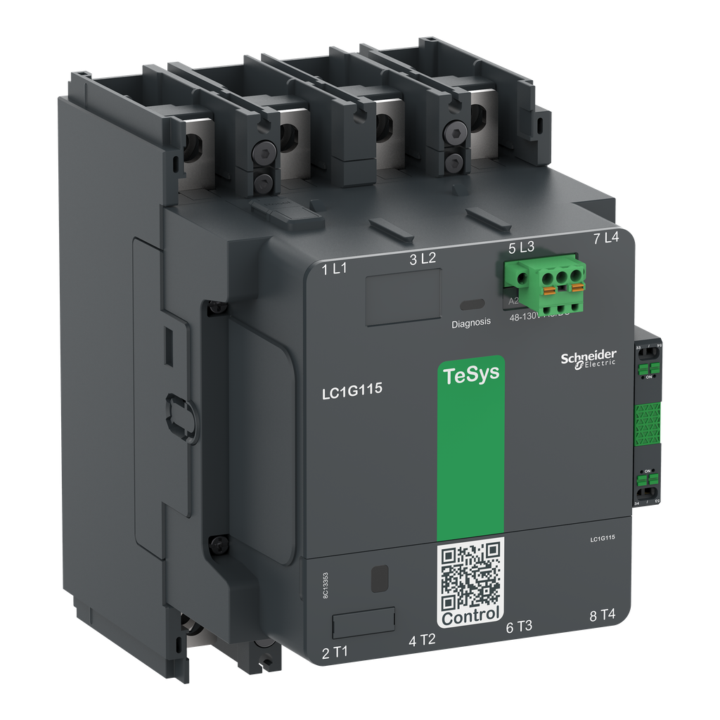 Contacteur TeSys LC1G 225A 440V 4P AC3 Standard 100-250V AC-DC bobine