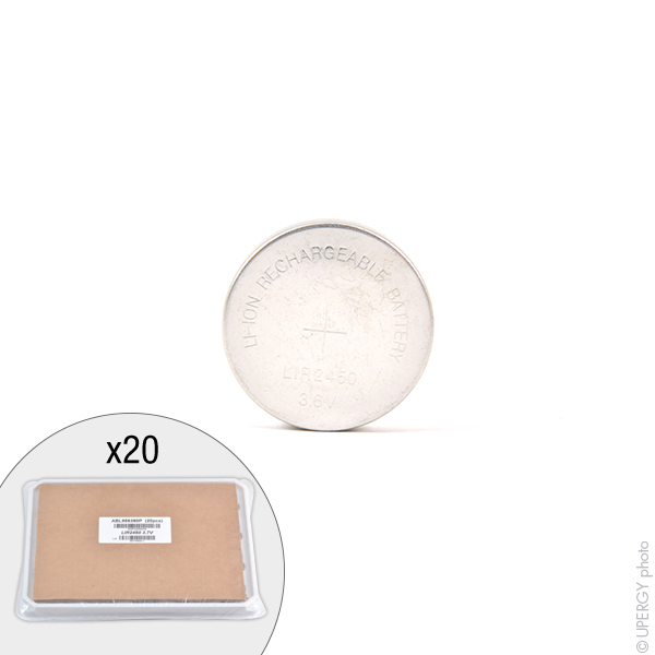 Plateau(x) de 20 Accus bouton Lithium LIR2450 3.7V 120mAh