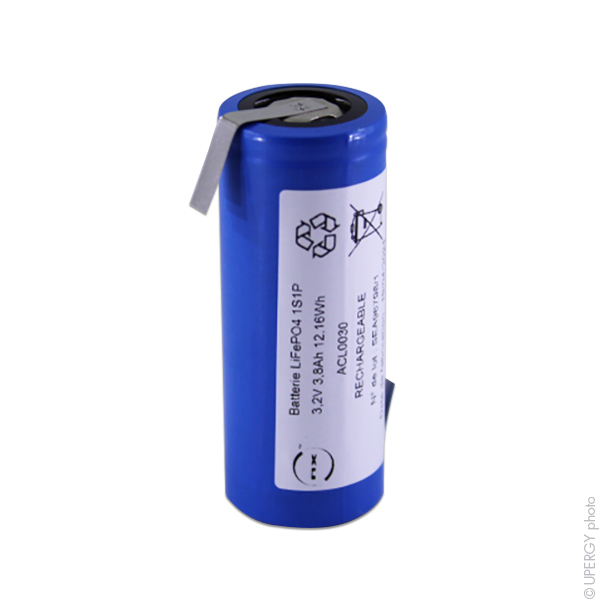 Accumulateur(s) Accus Lithium Fer Phosphate 1x 26650 1S1P ST1 3.2V 3.8Ah HBL