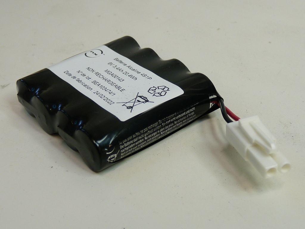 Unité(s) Batterie alcaline 4x AA 4S1P ST1 6V 3.4Ah JST