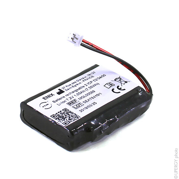 Pack(s) Batterie médicale rechargeable Proteor kéo 7.4V 1.15Ah JST