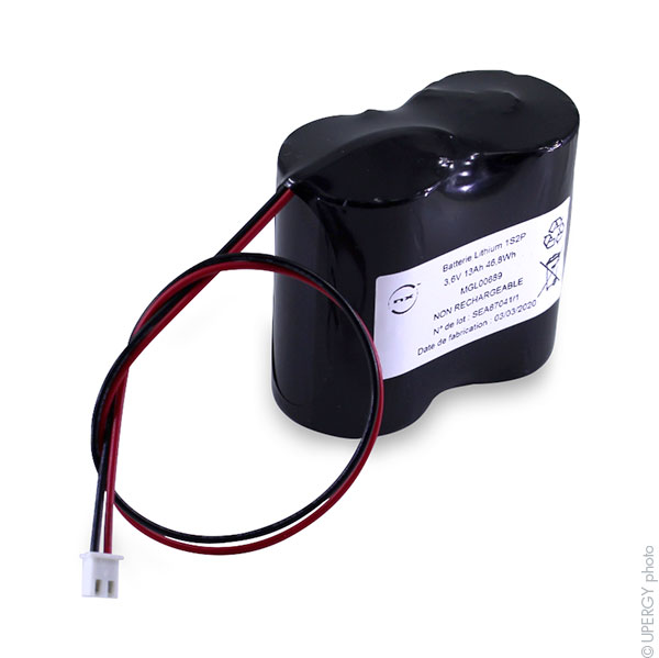 Pack(s) Batterie lithium 2x D 1S2P ST1 3.6V 26Ah JST