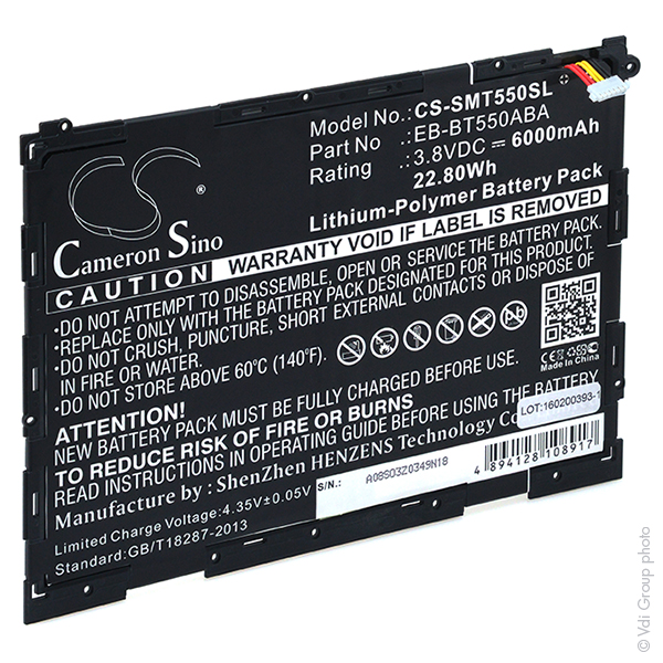 Batterie(s) Batterie tablette 3.8V 6000mAh