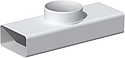 Té mixte PVC rigide rectangulaire 55 x 110 mm/circulaire D 100 mm, gamme TUBPLA
