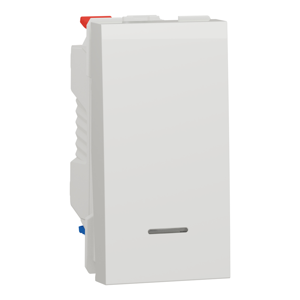 Unica - va-et-vient lum témoin - 10A - connex rapide - 1 mod - Blanc - méca seul