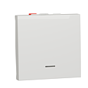 Unica - va-et-vient lum témoin - 10A - connex rapide - 2 mod - Blanc - méca seul