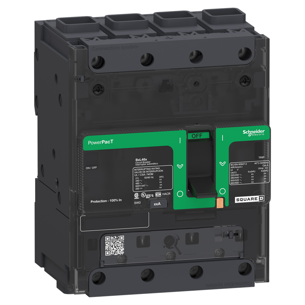 PowerPact B - disjoncteur BG - 35kA 600Y/347V - TM40D - 4P - cosse
