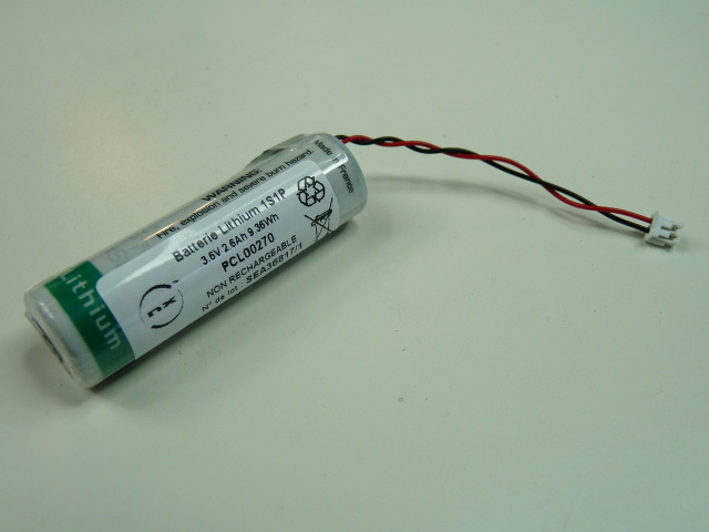 Pack(s) Pile lithium LS14500 AA 3.6V 2600mAh JST