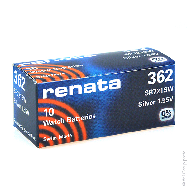 Blister(s) x 1 Pile bouton oxyde argent 362 RENATA 1.55V 24mAh