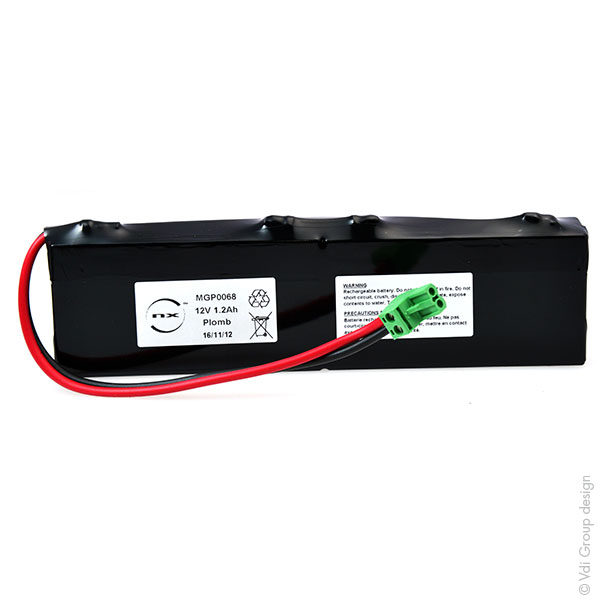 Pack(s) Batterie portes automatiques NX General Purpose (2x6V) 12V 1.2Ah PHOEN