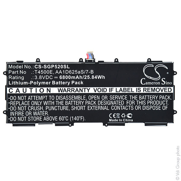 Blister(s) x 1 Batterie tablette 3.8V 6800mAh