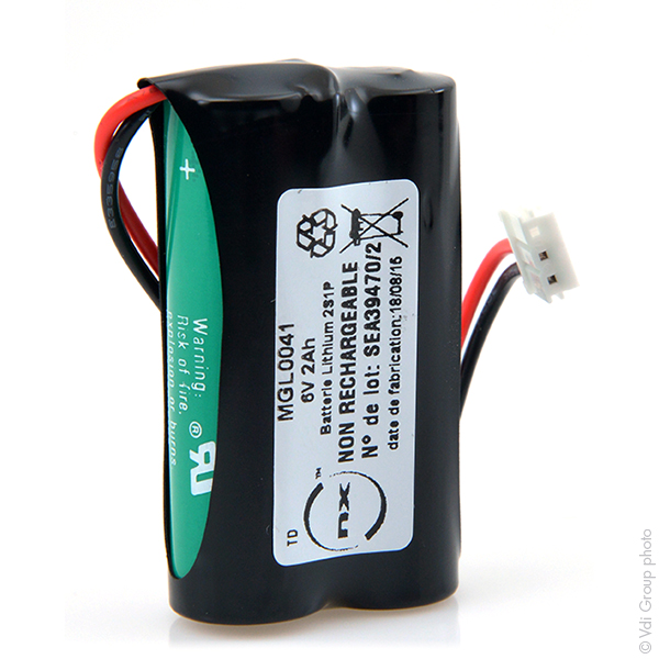 Pack(s) Batterie lithium 2x AA CR 2S1P ST1 6V 2Ah JST