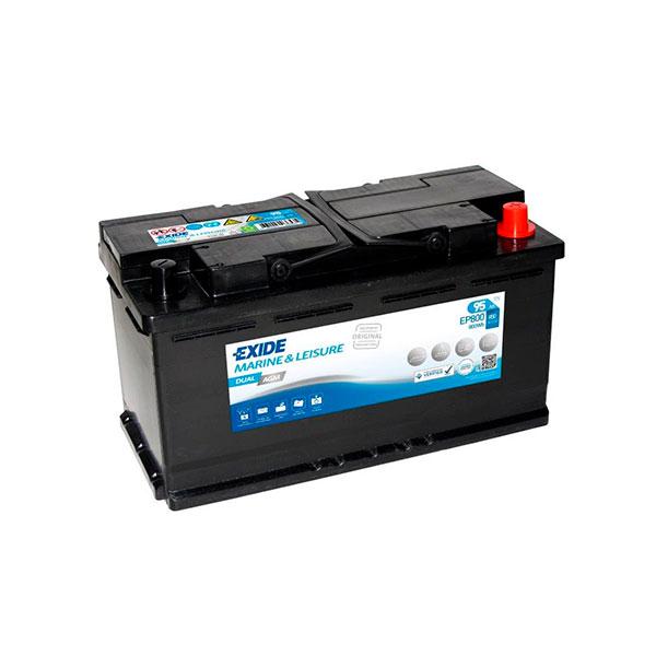 Batterie(s) Batterie bateau EXIDE Dual  AGM EP800 (800Wh) 12V 95Ah Auto