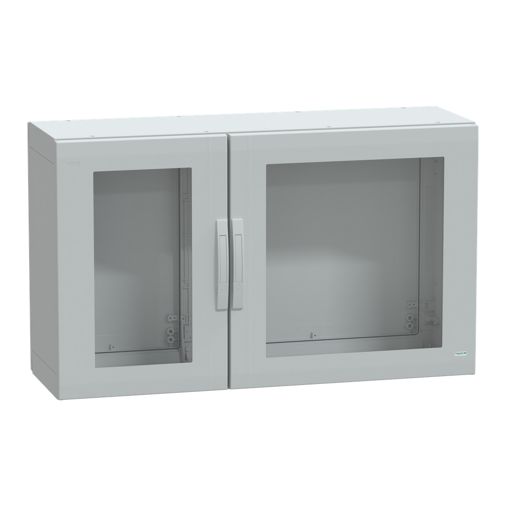 PanelSeT - Armoire polyester 750x1250x420 - IP65 - vitrée Ral 7035