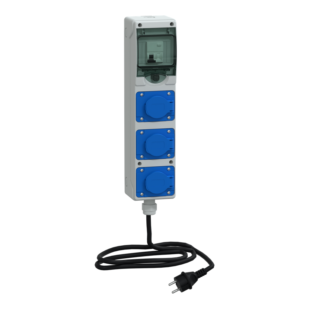 Mureva coffret de chantier 3 prises 16A NF avec cordon