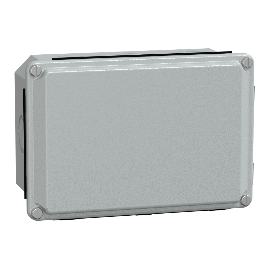 PanelSeT SDB - boîte acier - couvercle bas - avec prédécoupage - 155x105x61mm