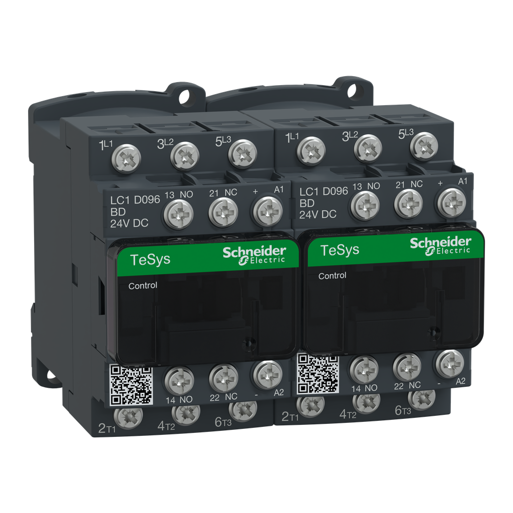 TeSys LC2D - contacteur inverseur - 3P - AC-3 440V - 9A - bobine 24Vcc