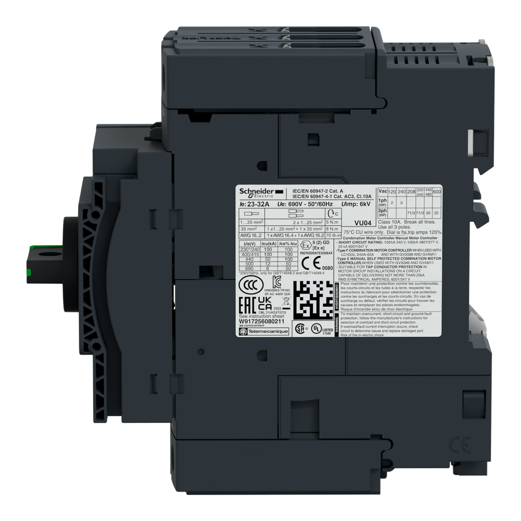 TeSys GV3 - disjoncteur moteur - 50A - 3P 3d - déclencheur Magnéto Thermique