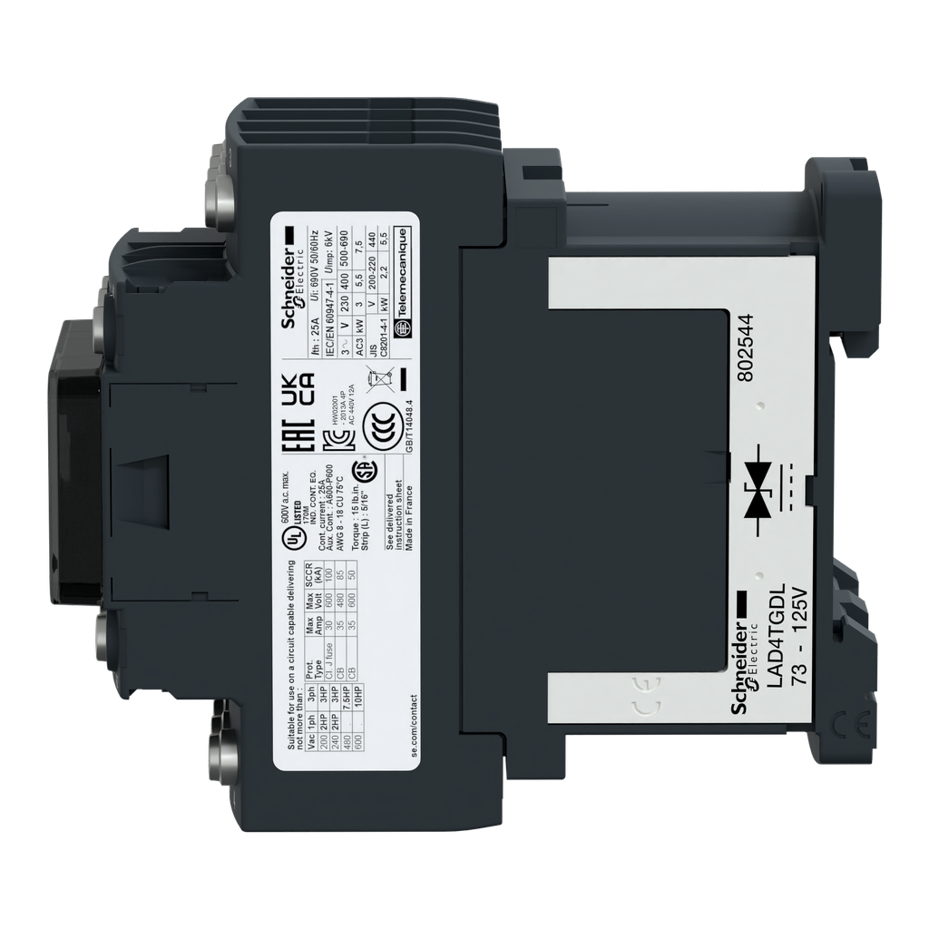 TeSys LC1D - contacteur - 4P (2F+2O) - AC-1 440V - 25A - bobine 240Vca