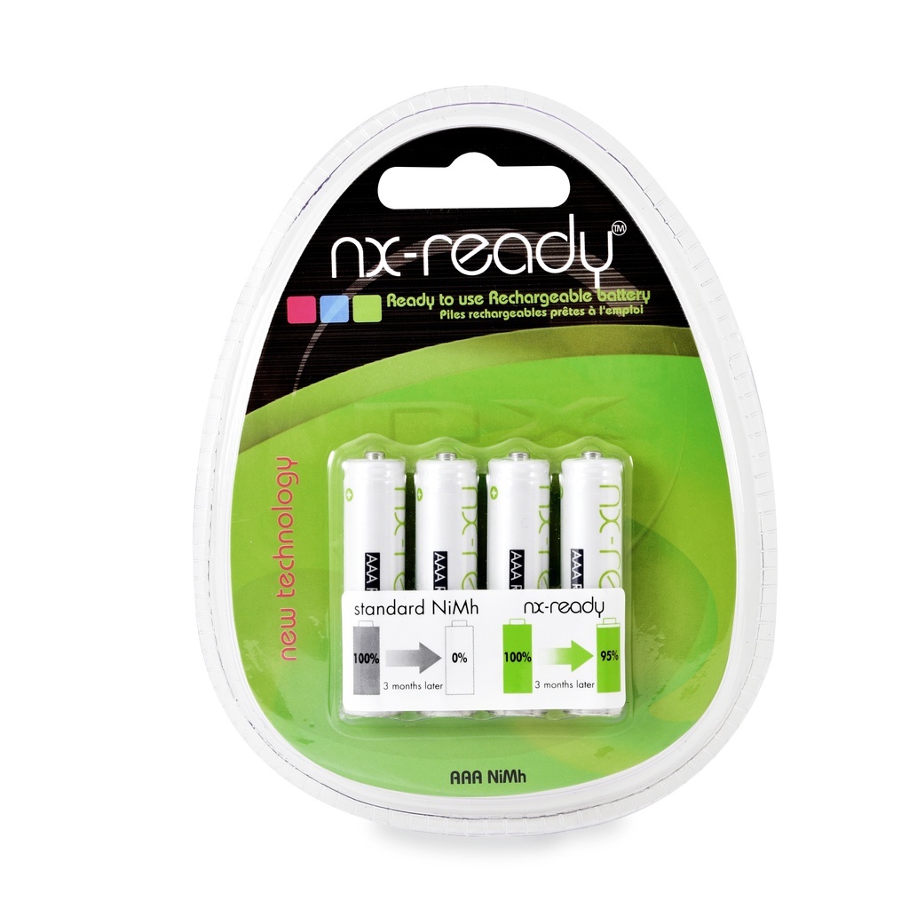 Blister(s) x 4 Accus Nimh blister x4 AAA NX READY 1.2V 800mAh