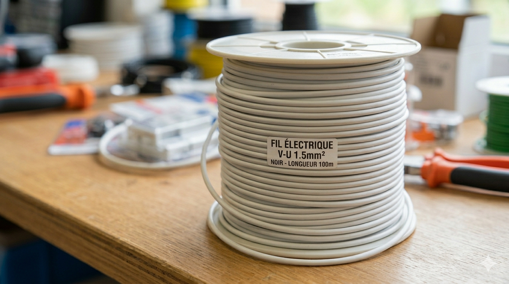 H07 V-U 1,5 BLANC   FILM PLAS.    C100