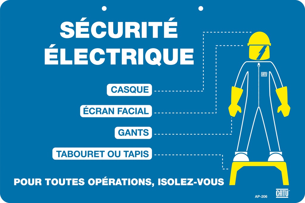 Plaque PVC de signalisation "ISOLEZ-VOUS", dimension 300 x 200 mm.