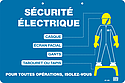 Plaque PVC de signalisation "ISOLEZ-VOUS", dimension 300 x 200 mm.