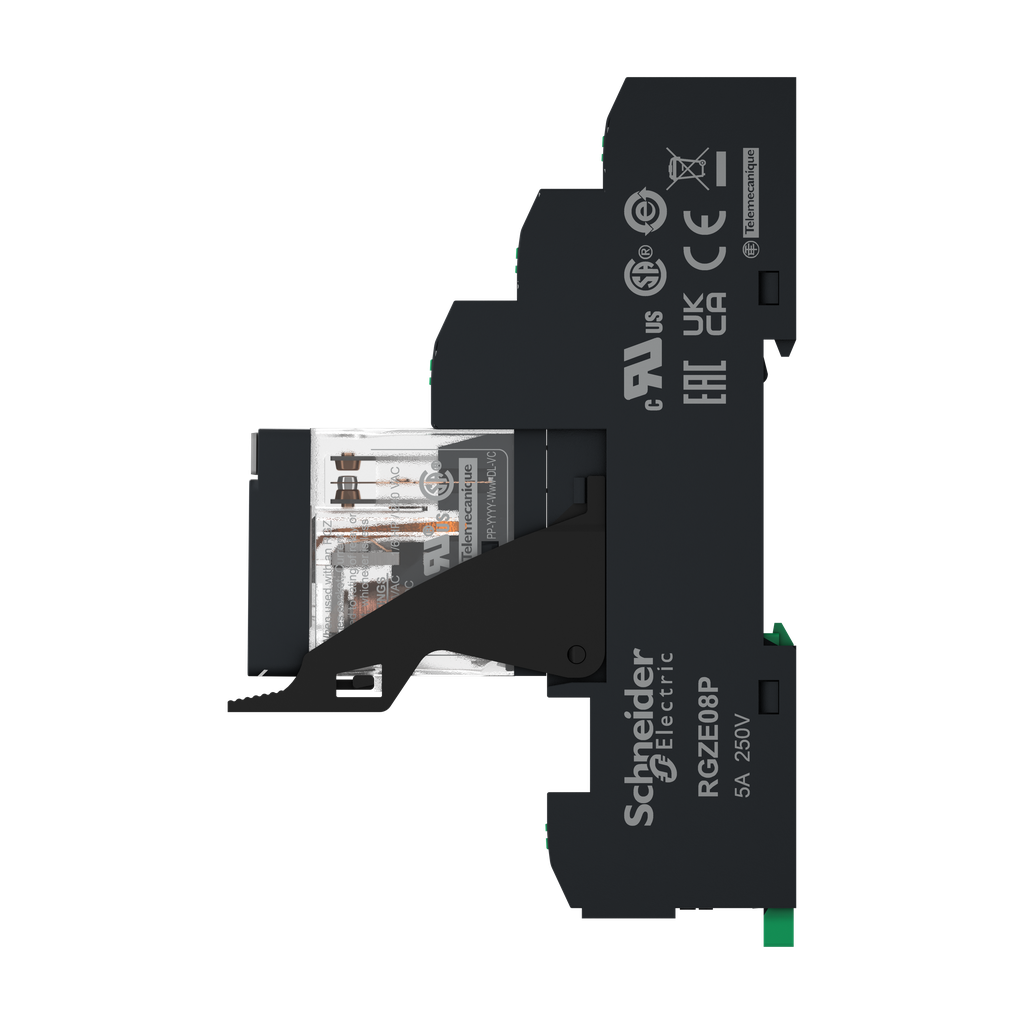 Harmony Relay RXG - relais embrochable+embase Push In - DEL - 2OF 5A - 24VDC